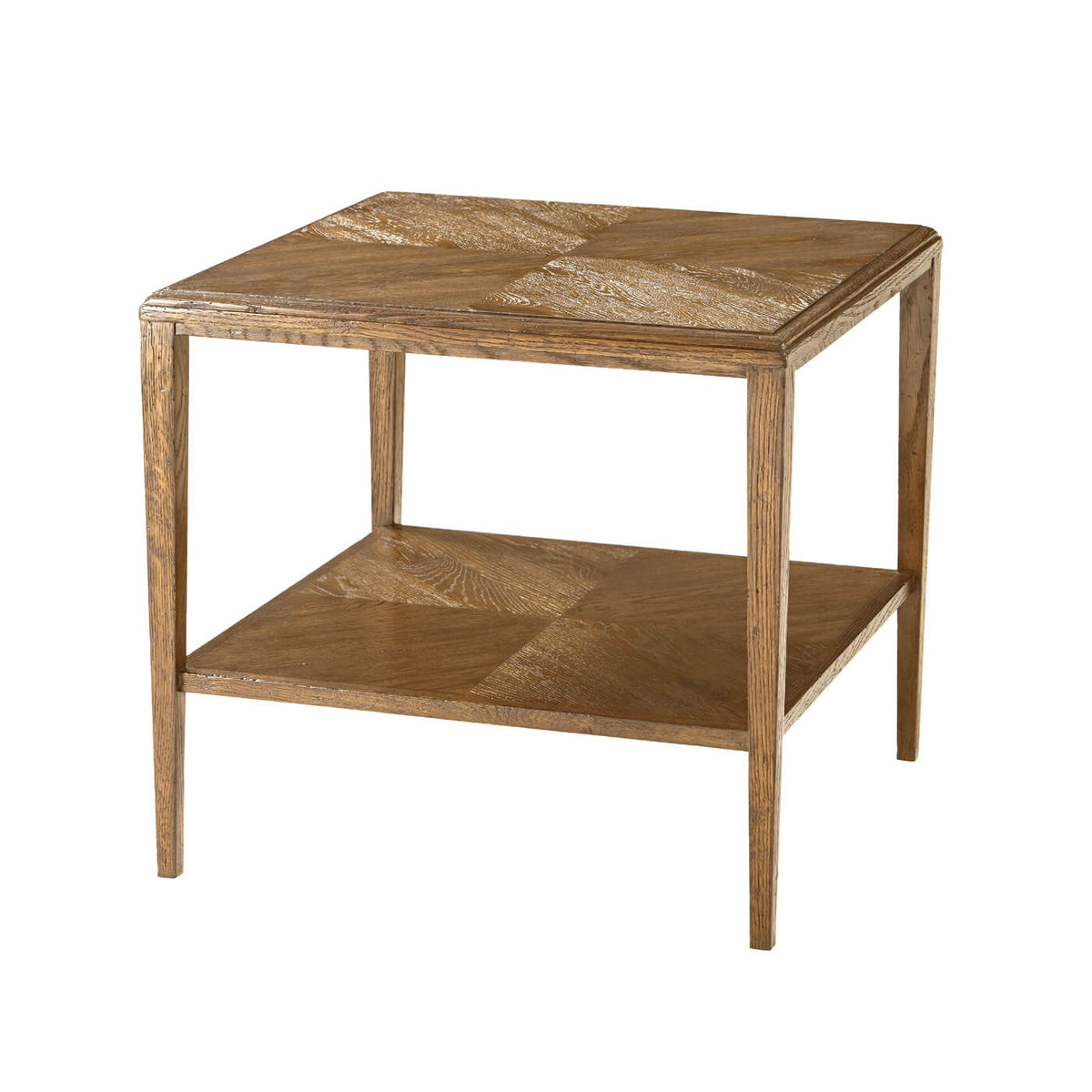 Oak Rustic End Table - English Georgian America