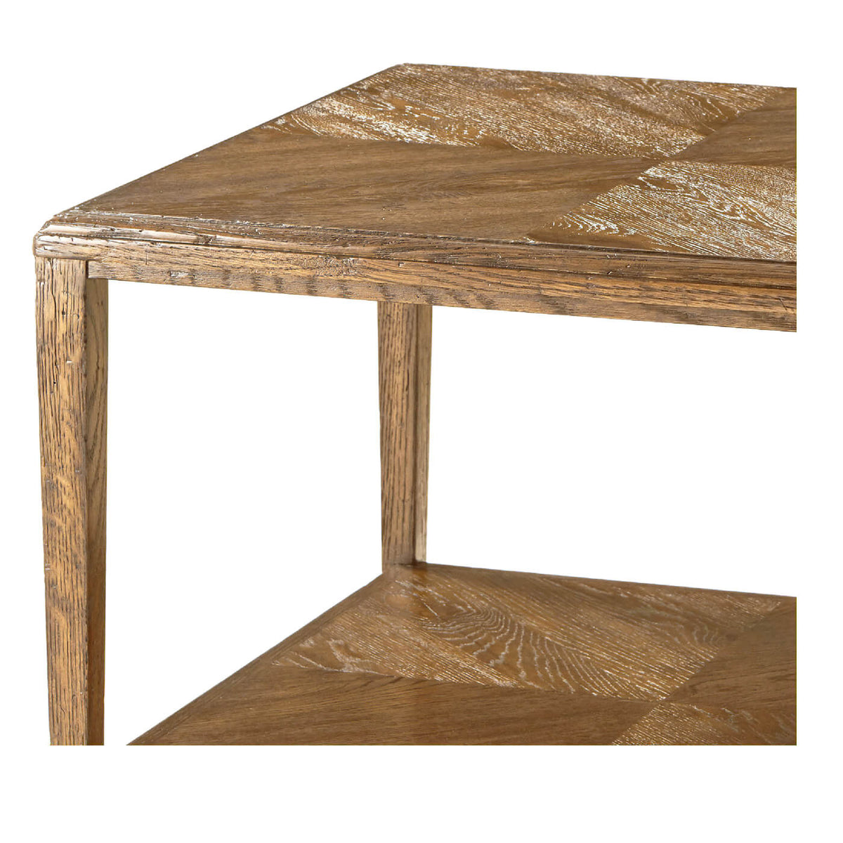 Oak Rustic End Table - English Georgian America