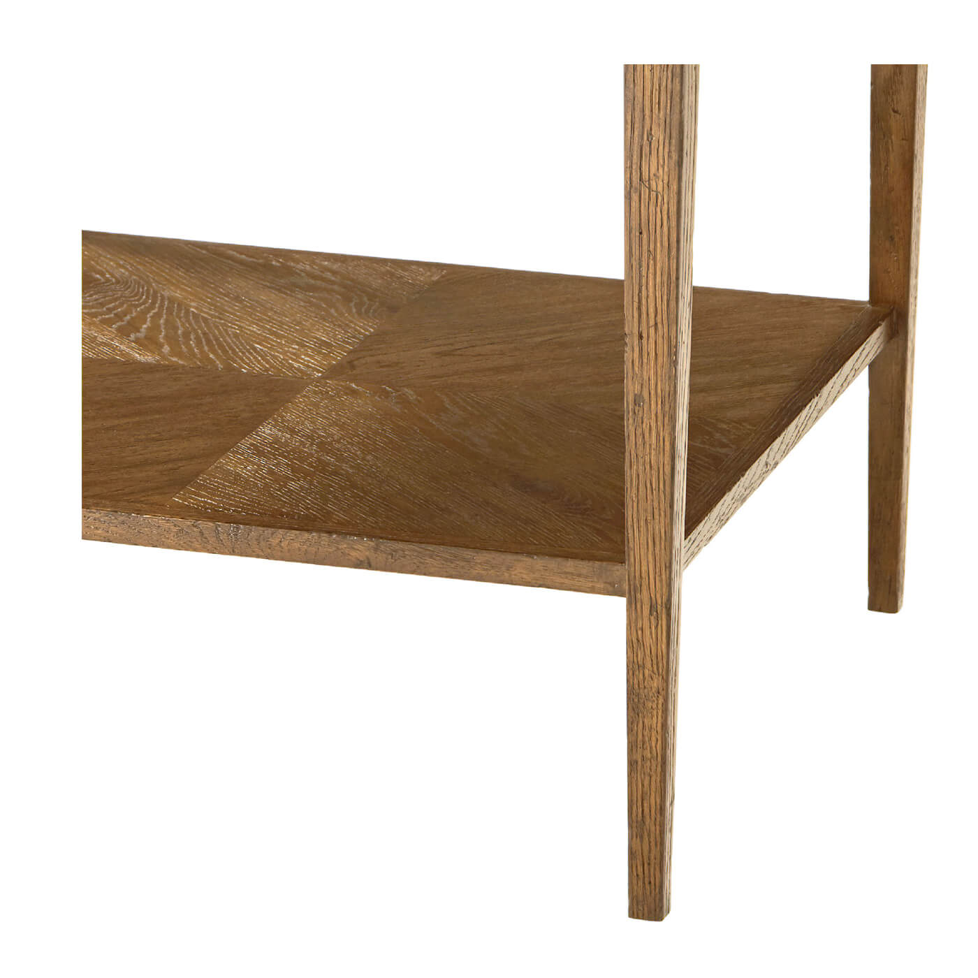 Oak Rustic End Table - English Georgian America