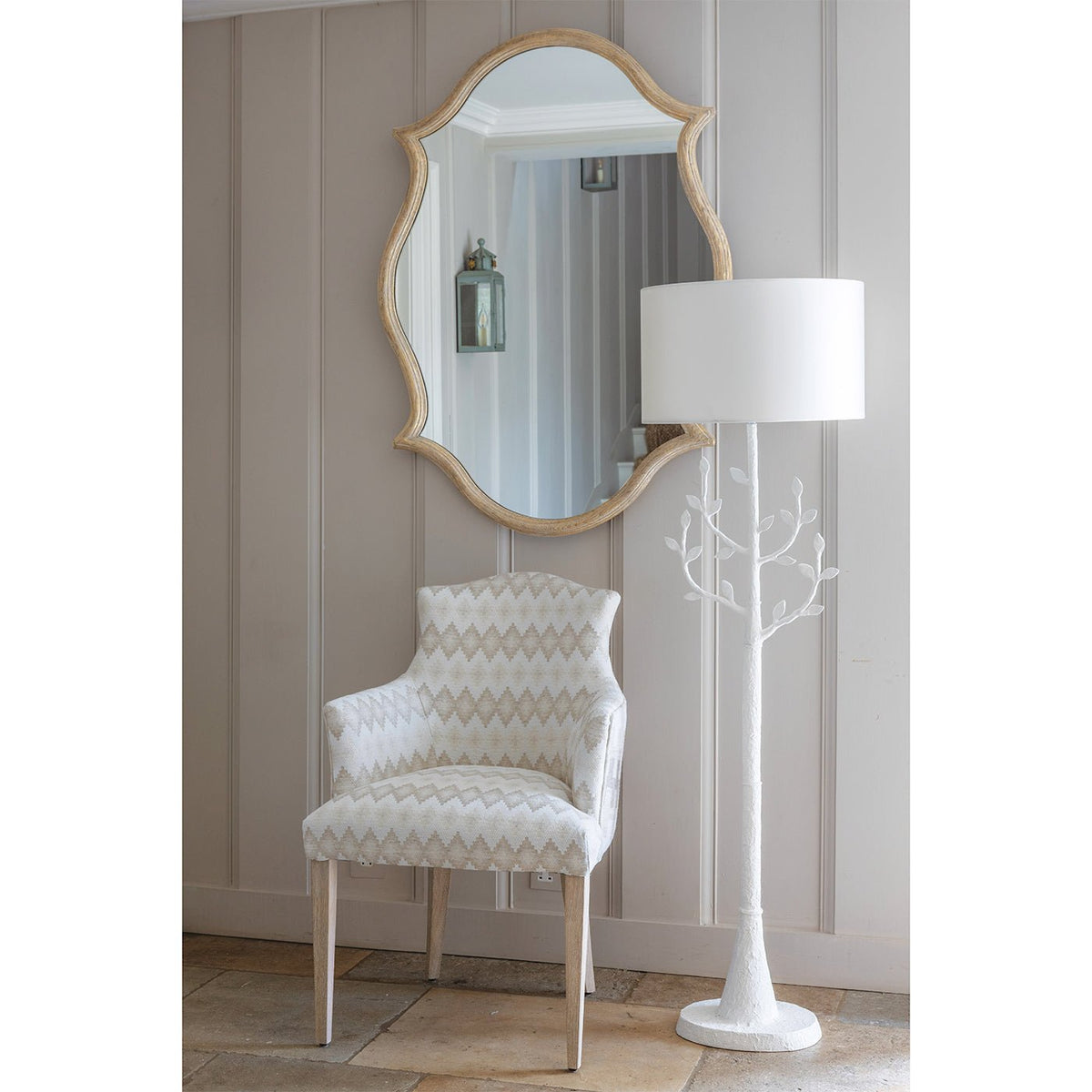 Oak Venetian Mirror - English Georgian America