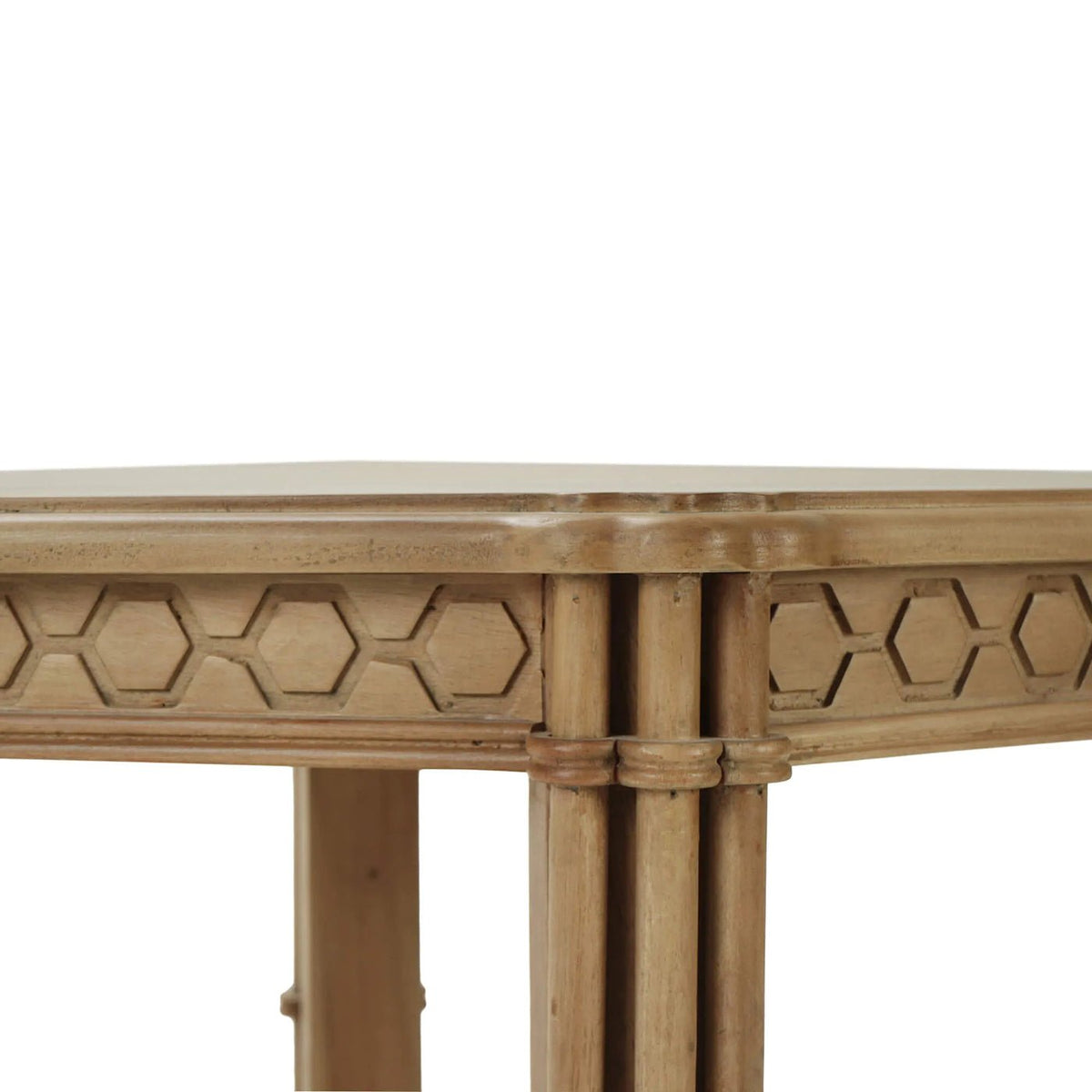 Octagon Faux Bamboo Side Table - English Georgian America