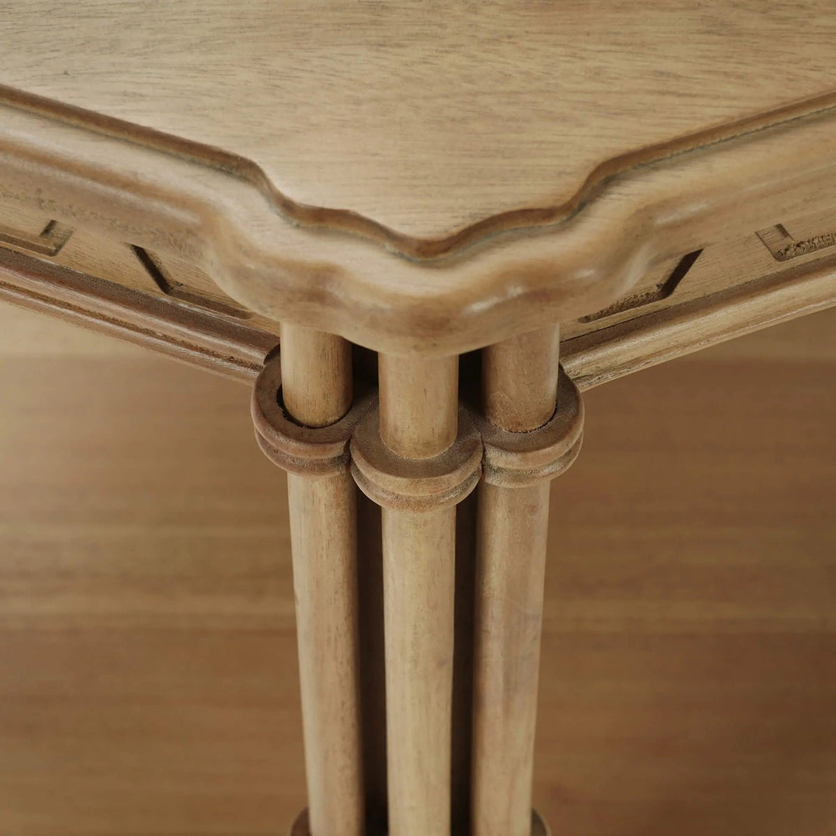 Octagon Faux Bamboo Side Table - English Georgian America