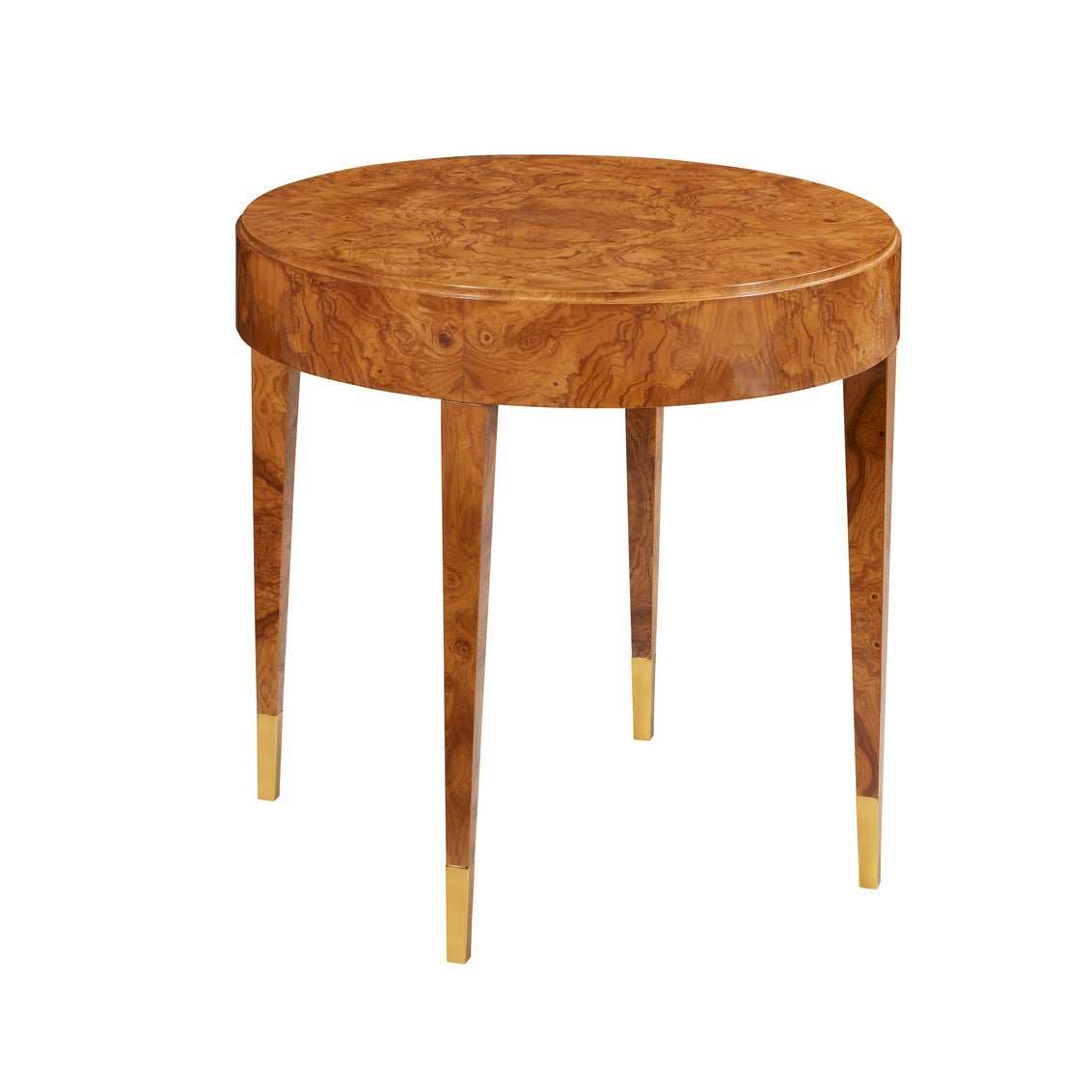 Olive Ashe Burl Side Table - English Georgian America