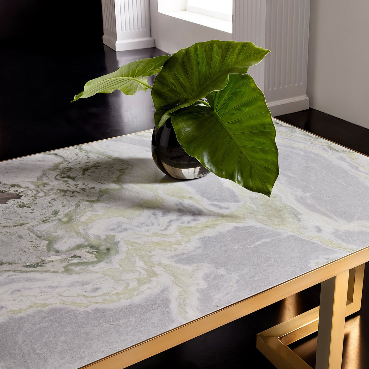 Onyx Top Mid Century Coffee Table - English Georgian America