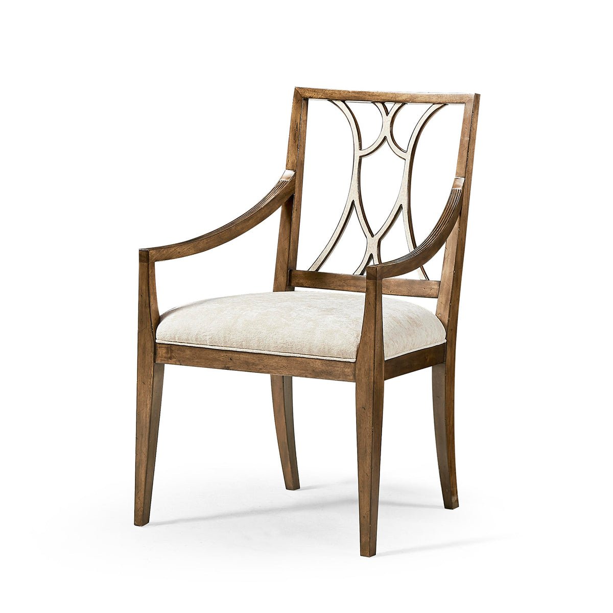 Open Lattice Dining Armchair - English Georgian America