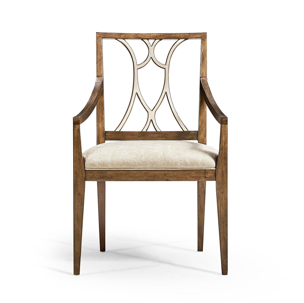 Open Lattice Dining Armchair - English Georgian America