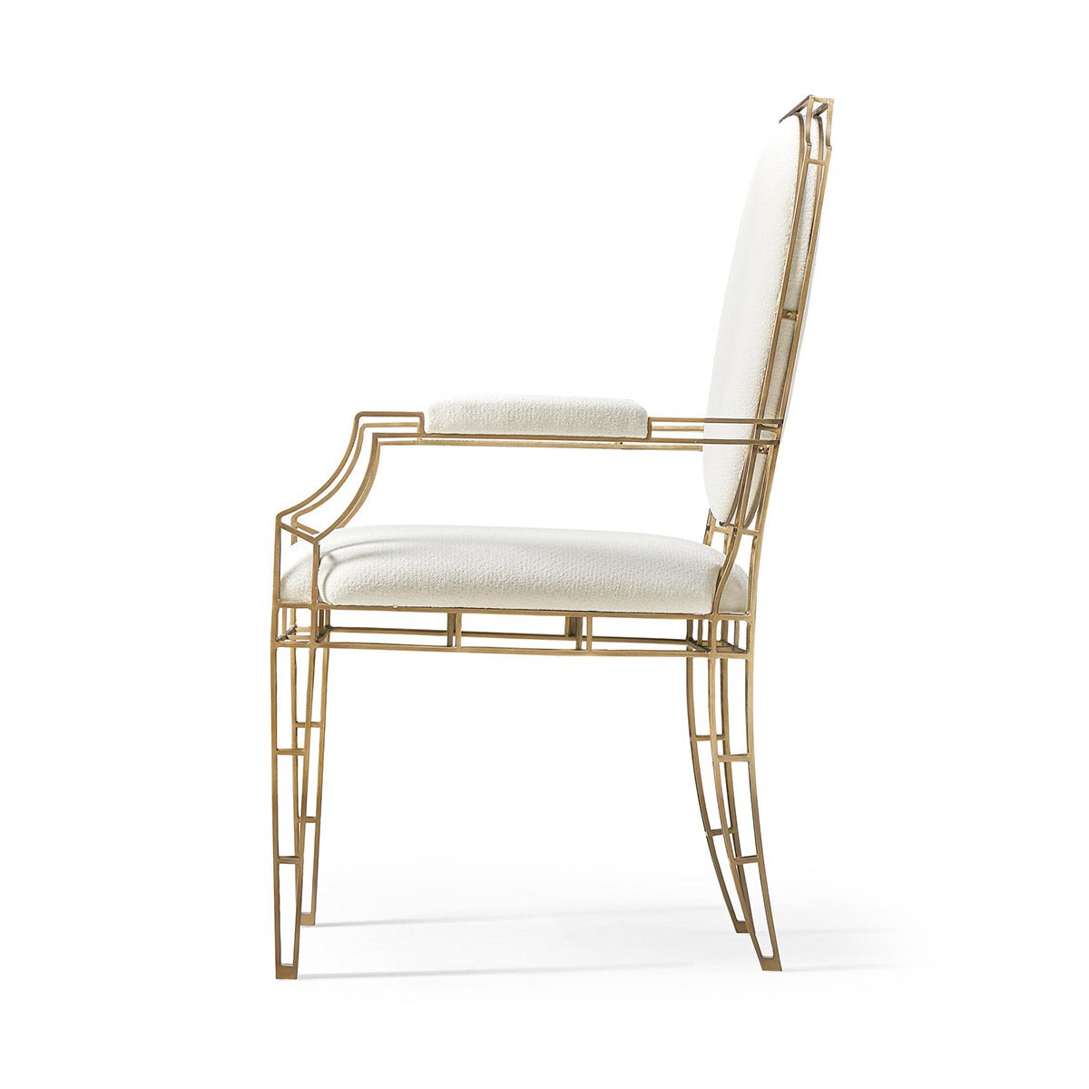 Openwork Steel Arm Chair - English Georgian America