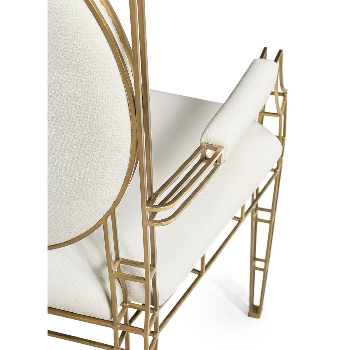 Openwork Steel Arm Chair - English Georgian America