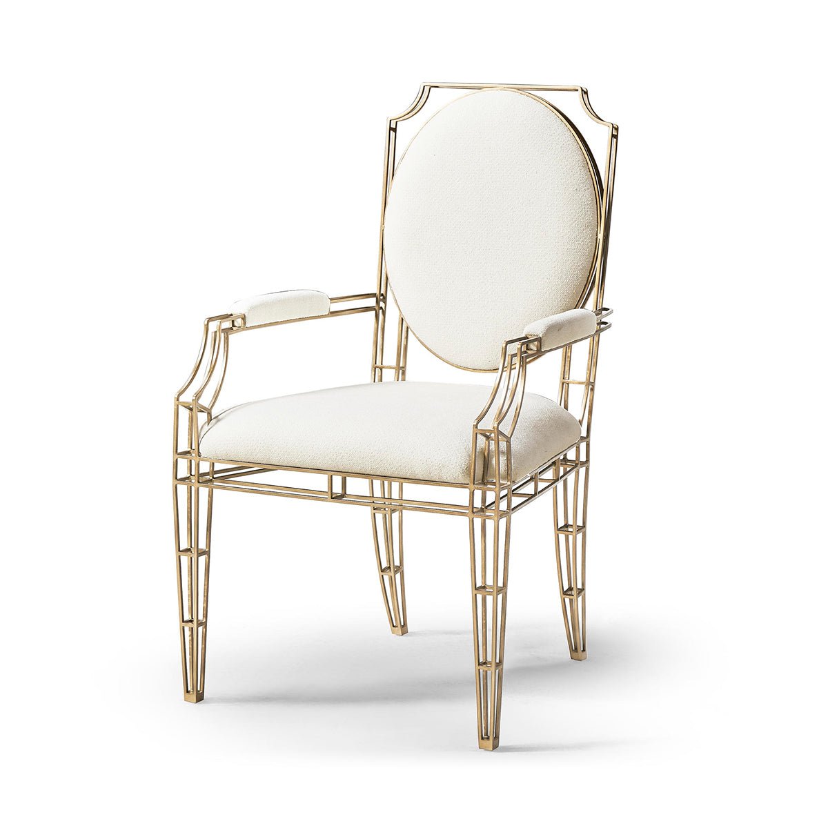 Openwork Steel Arm Chair - English Georgian America