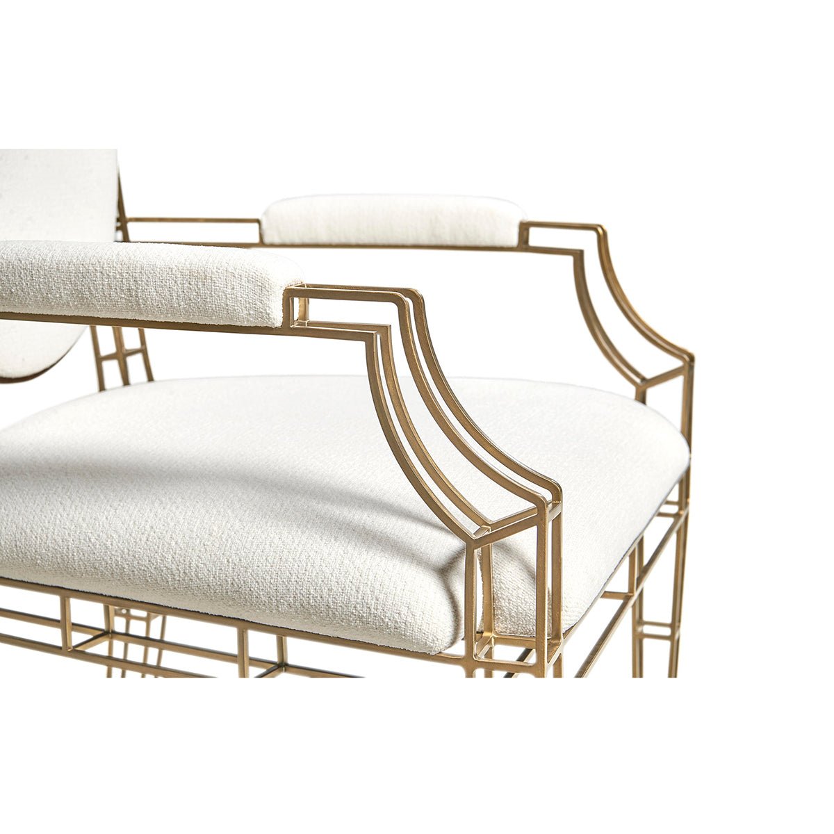 Openwork Steel Arm Chair - English Georgian America