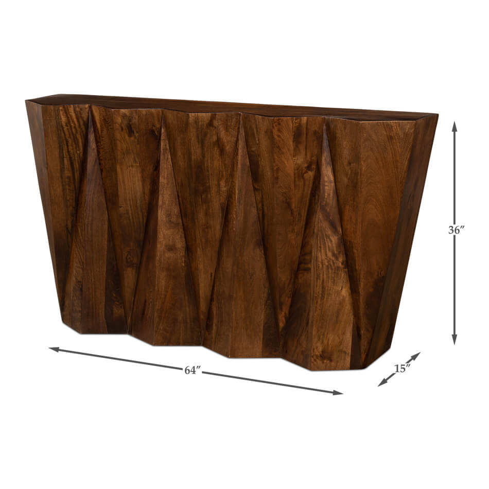 Organic Geometric Console Table - English Georgian America