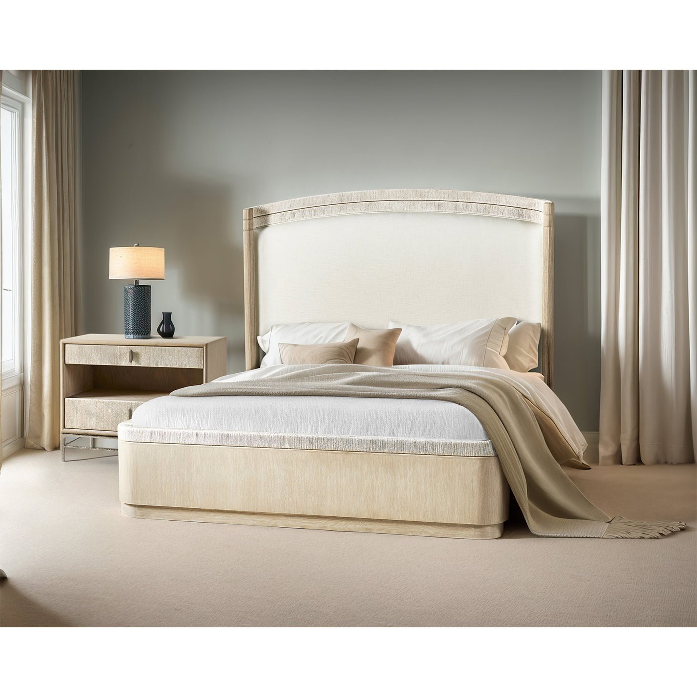 Organic Modern Danish Cord King Bed - English Georgian America