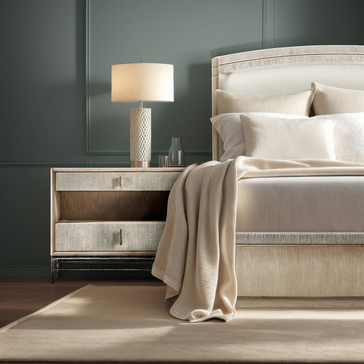 Organic Modern Danish Cord King Bed - English Georgian America