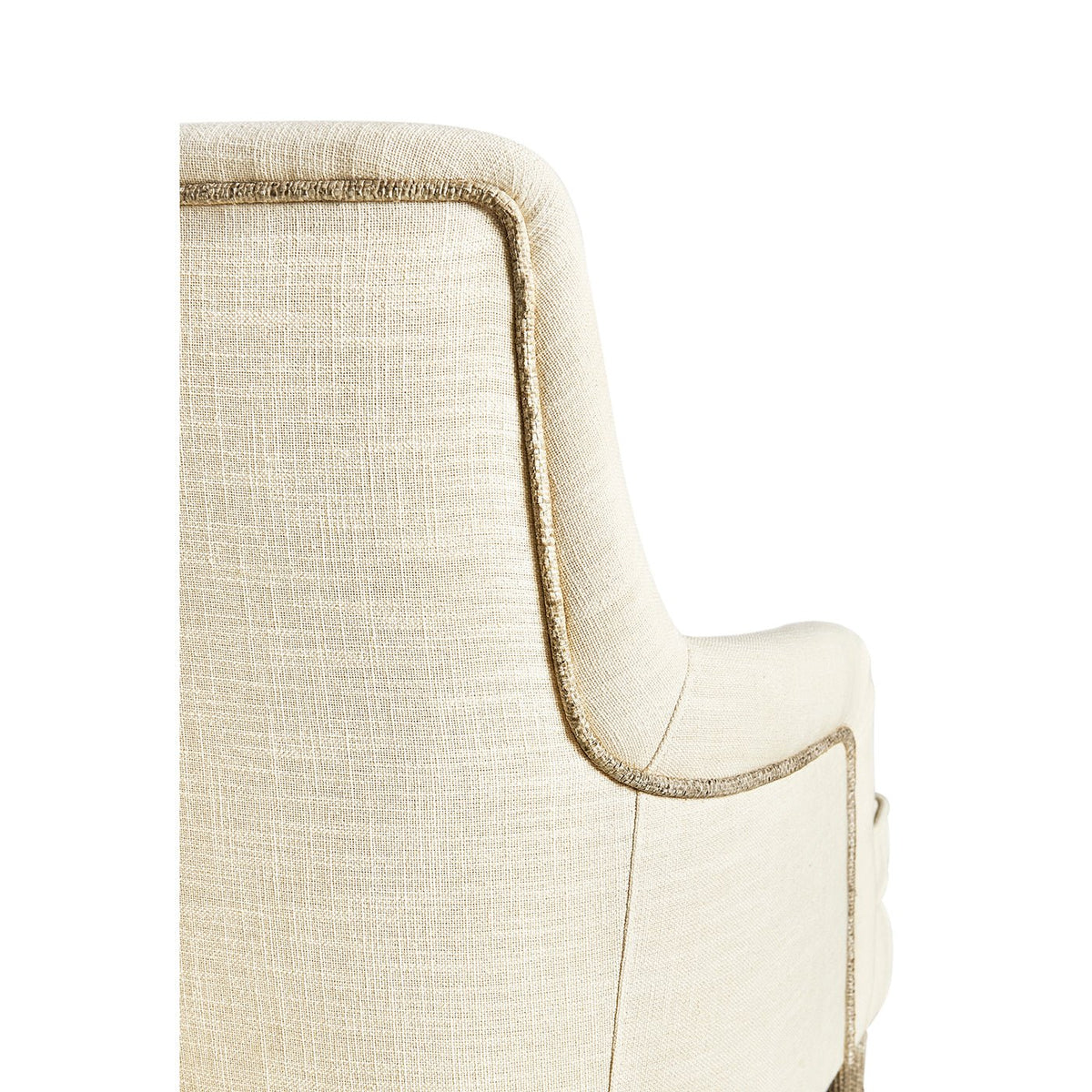 Organic Modern Linen Upholstered Armchair - English Georgian America