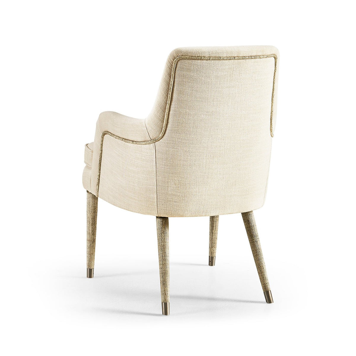 Organic Modern Linen Upholstered Armchair - English Georgian America