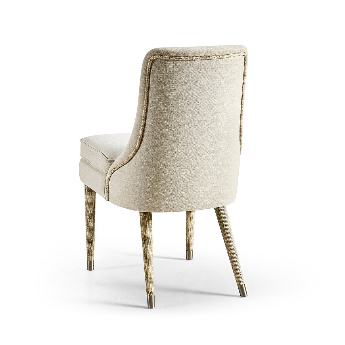 Organic Modern Linen Upholstered Side Chair - English Georgian America