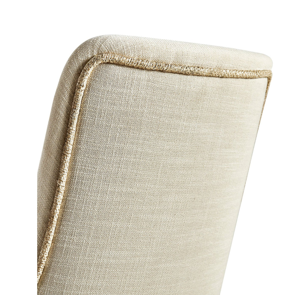 Organic Modern Linen Upholstered Side Chair - English Georgian America