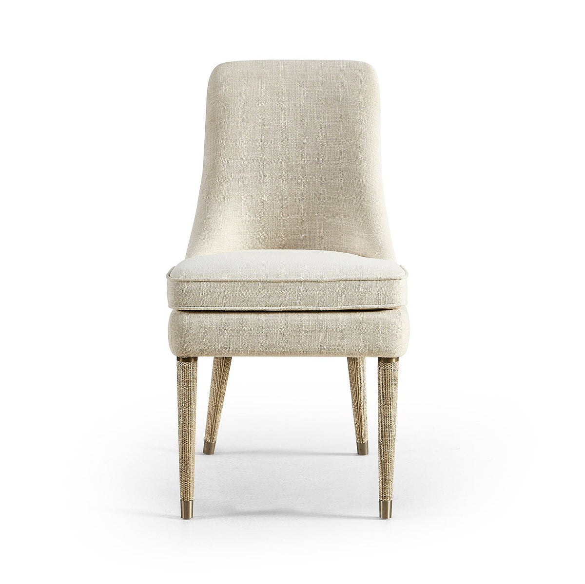 Organic Modern Linen Upholstered Side Chair - English Georgian America
