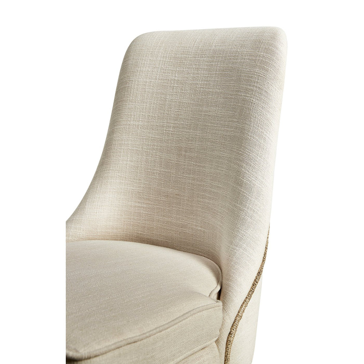 Organic Modern Linen Upholstered Side Chair - English Georgian America