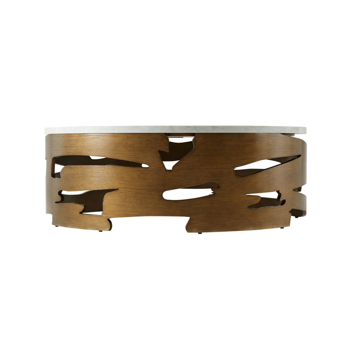 Organic Modern Marble Top Coffee Table - English Georgian America