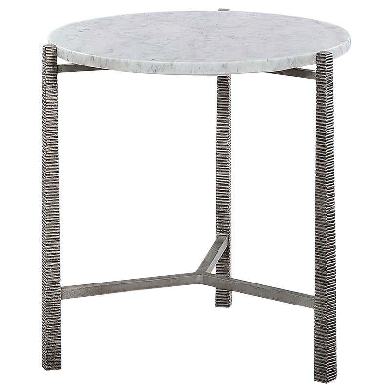 Organic Modern Marble Top Table - English Georgian America