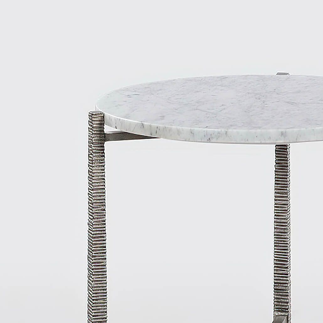 Organic Modern Marble Top Table - English Georgian America