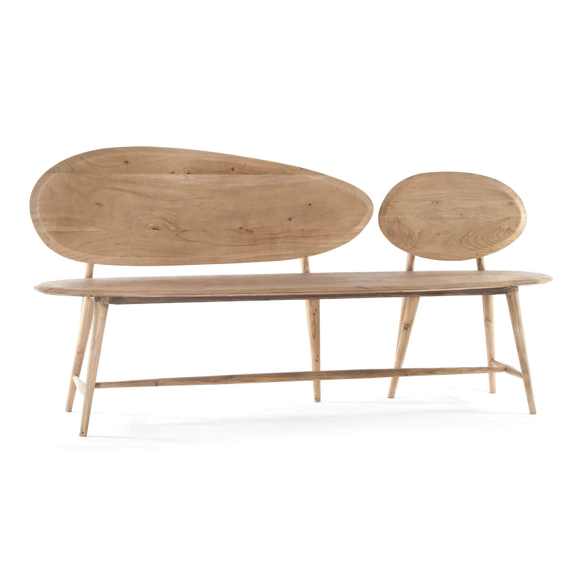 Organic Modern Natural Wood Bench - English Georgian America