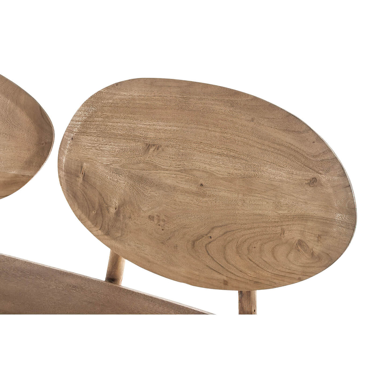 Organic Modern Natural Wood Bench - English Georgian America