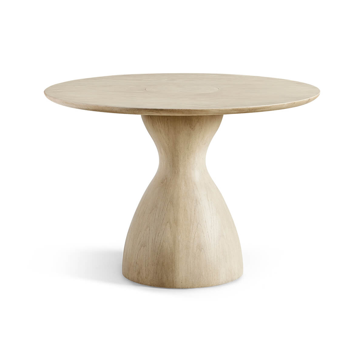 Organic Modern Oak Pedestal Dining Table - English Georgian America