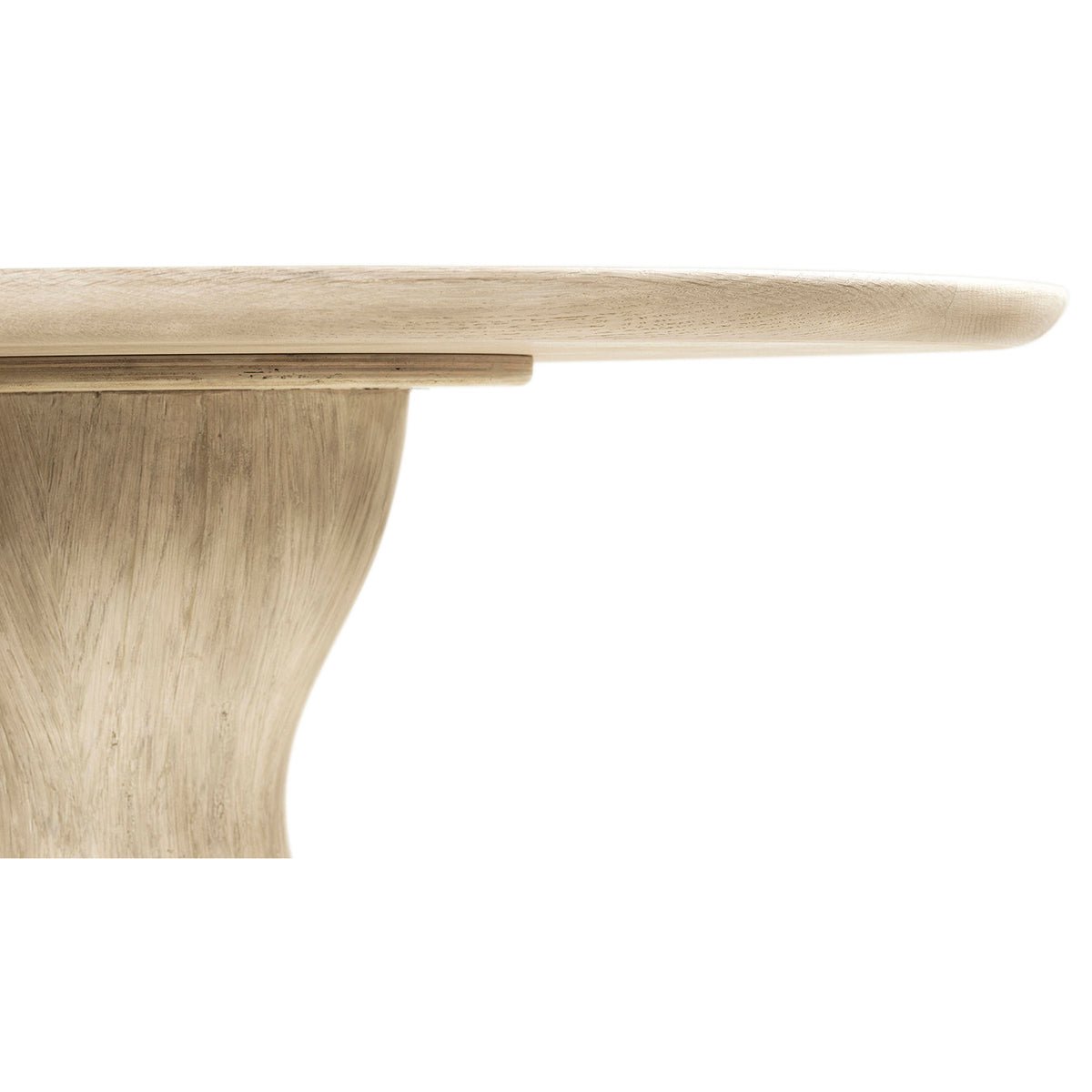Organic Modern Oak Pedestal Dining Table - English Georgian America