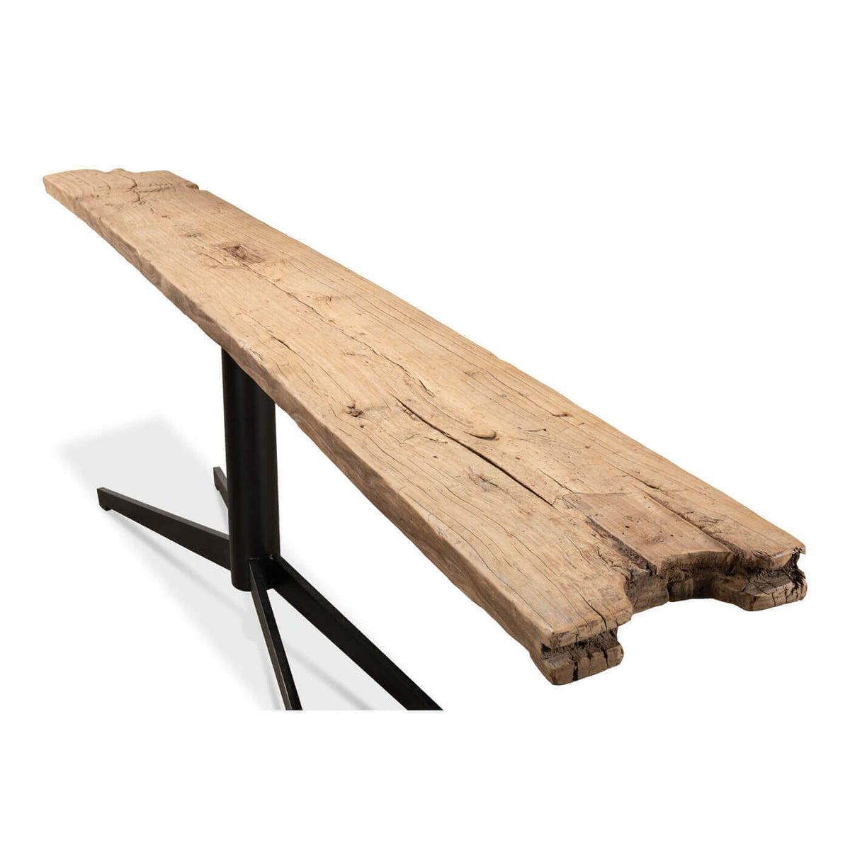 Organic Modern Plank Top Console Table - English Georgian America