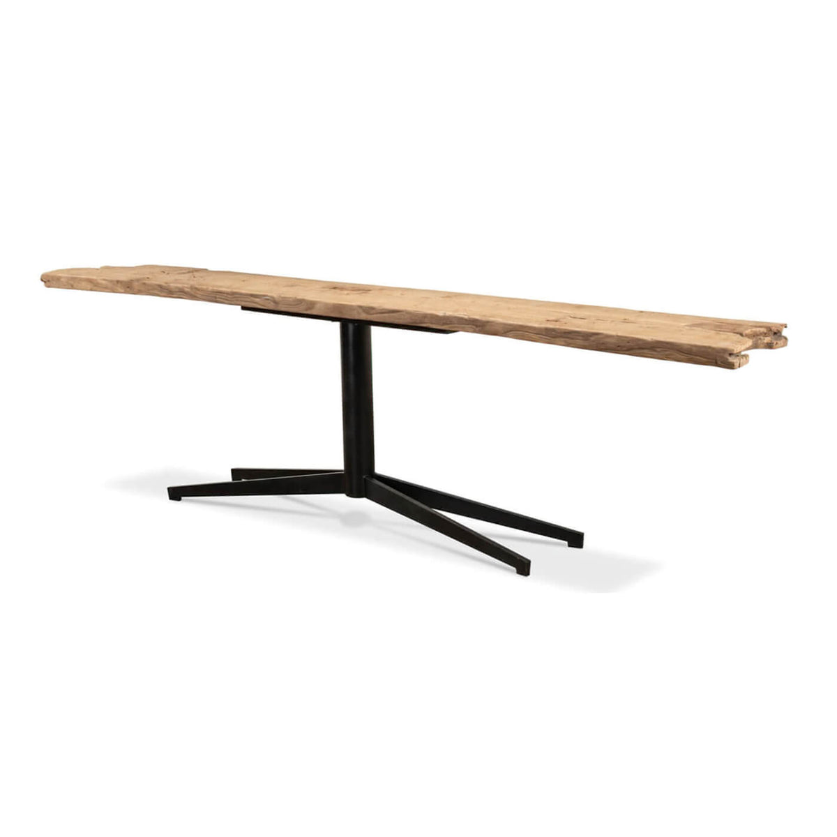 Organic Modern Plank Top Console Table - English Georgian America
