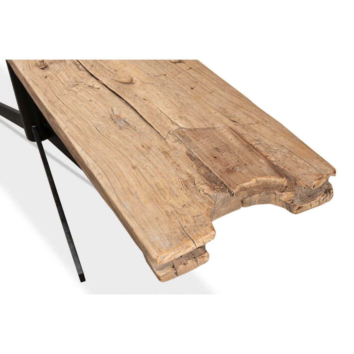 Organic Modern Plank Top Console Table - English Georgian America