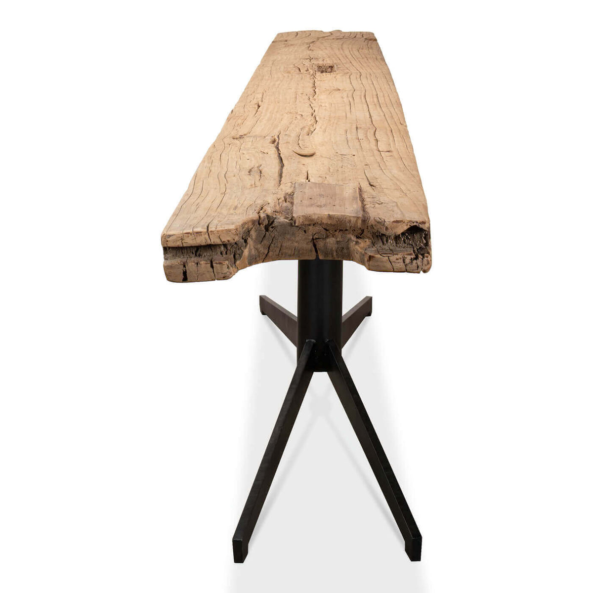 Organic Modern Plank Top Console Table - English Georgian America