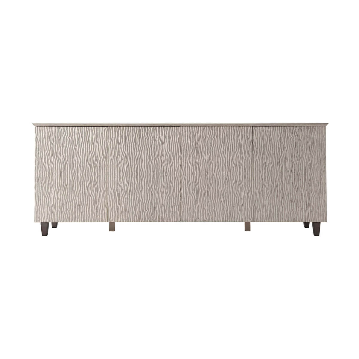 Organic Modern Ripple Oak Sideboard - Light - English Georgian America