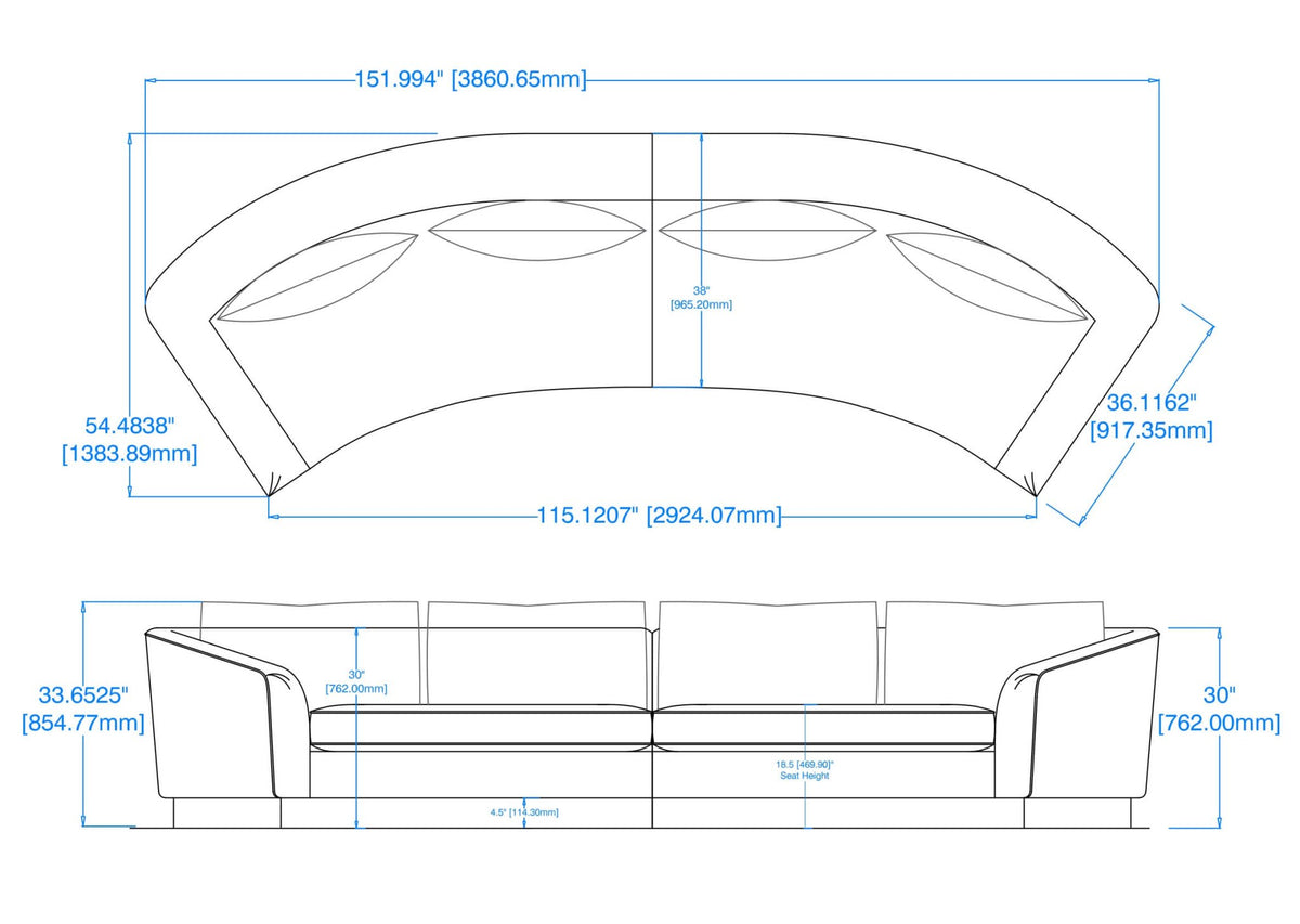 Organic Modern Sectional Sofa - English Georgian America