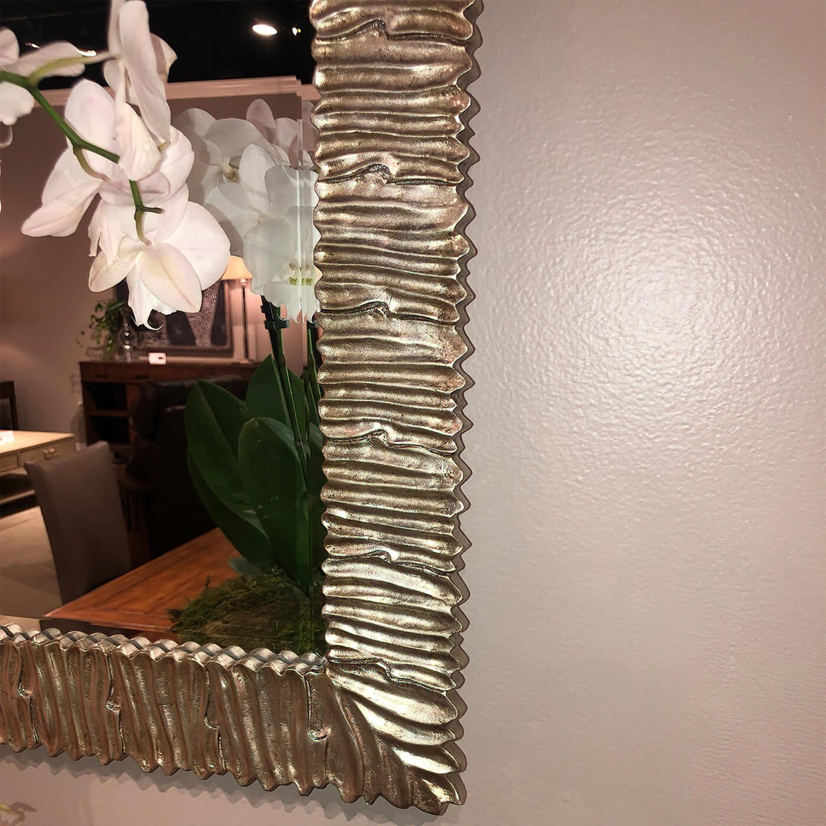 Organic Modern Silver Gilt Mirror - English Georgian America