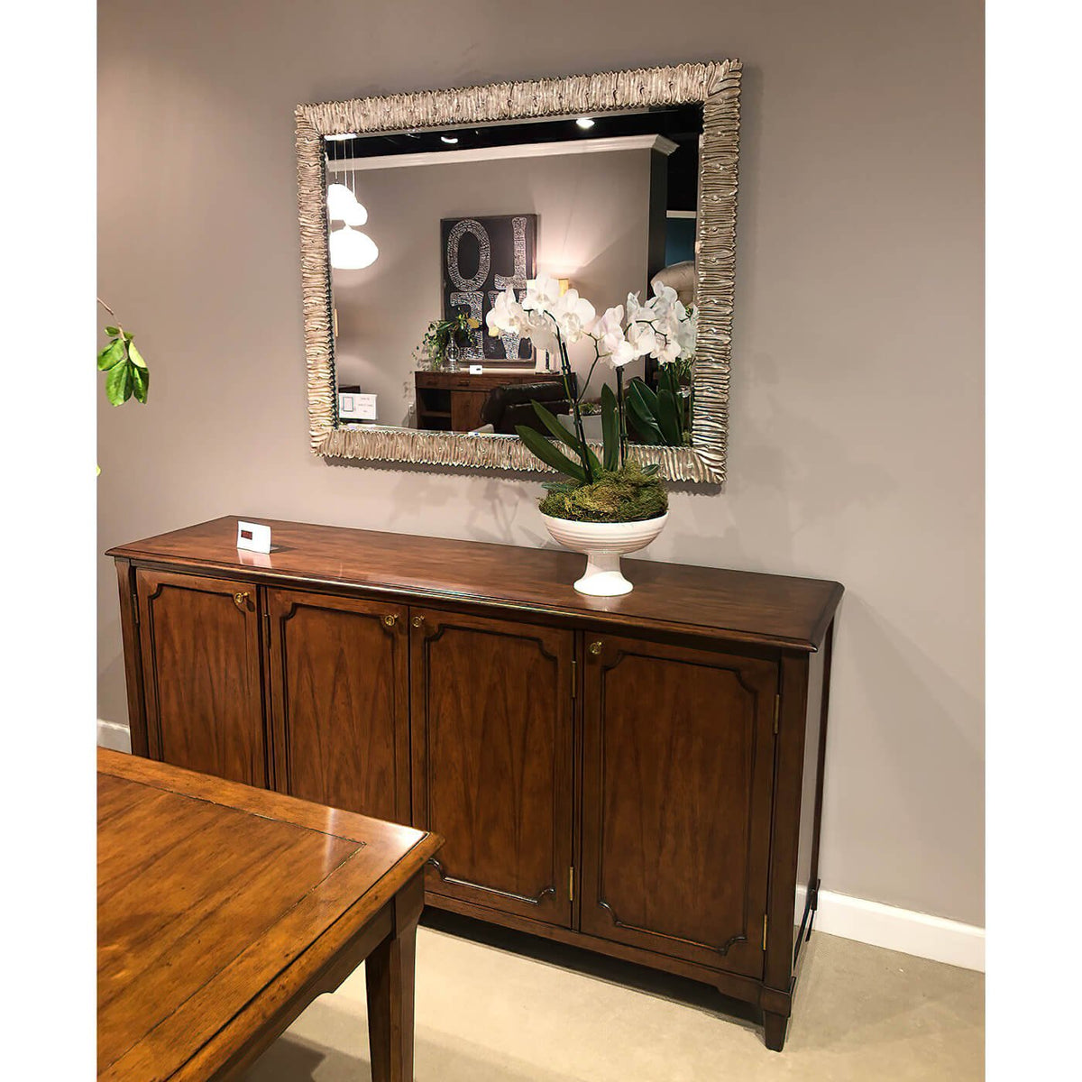 Organic Modern Silver Gilt Mirror - English Georgian America