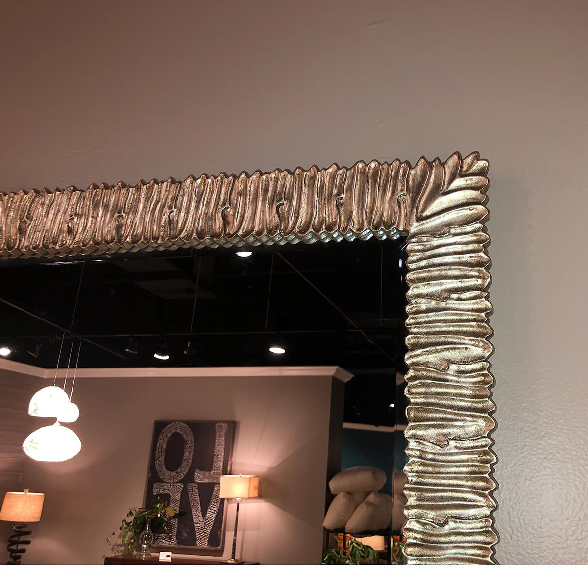 Organic Modern Silver Gilt Mirror - English Georgian America