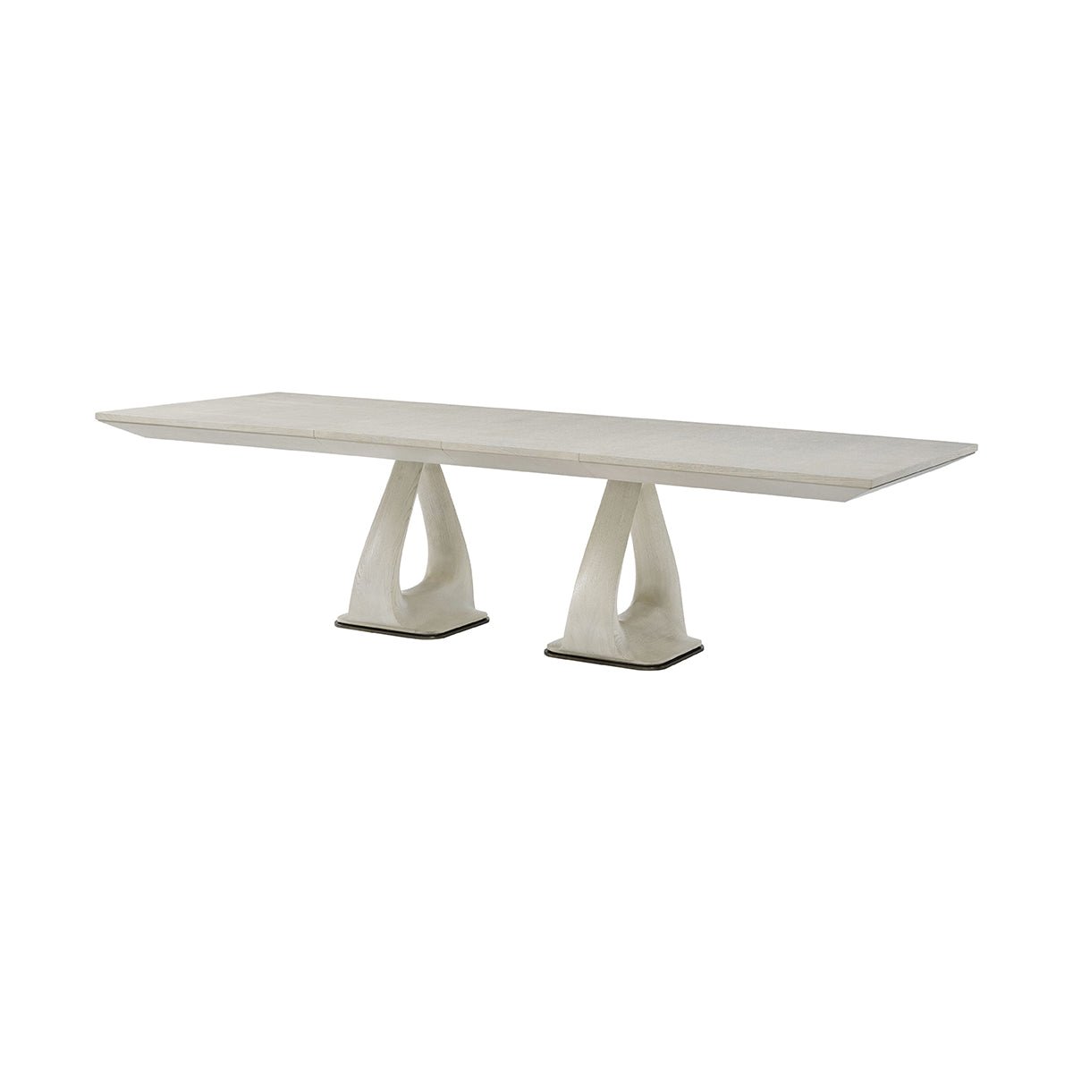 Organic Modern White Extending Dining Table - English Georgian America
