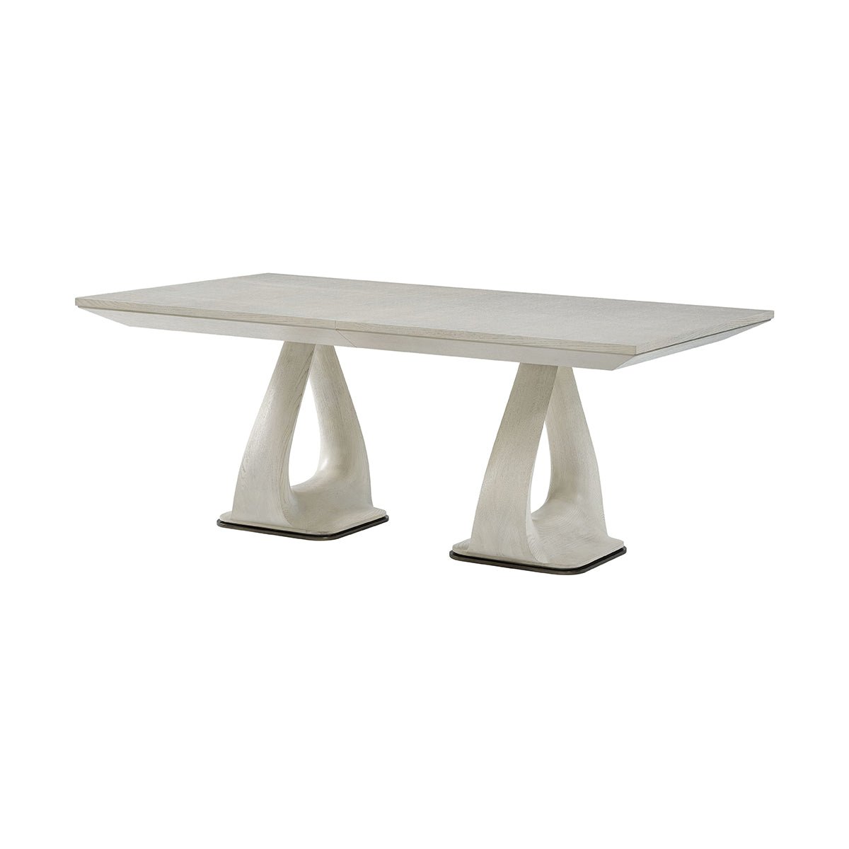 Organic Modern White Extending Dining Table - English Georgian America