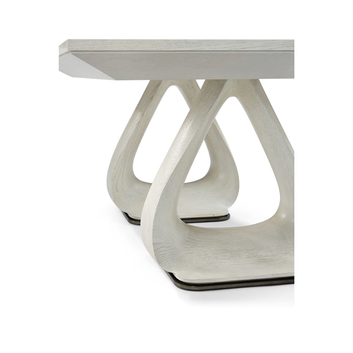 Organic Modern White Extending Dining Table - English Georgian America