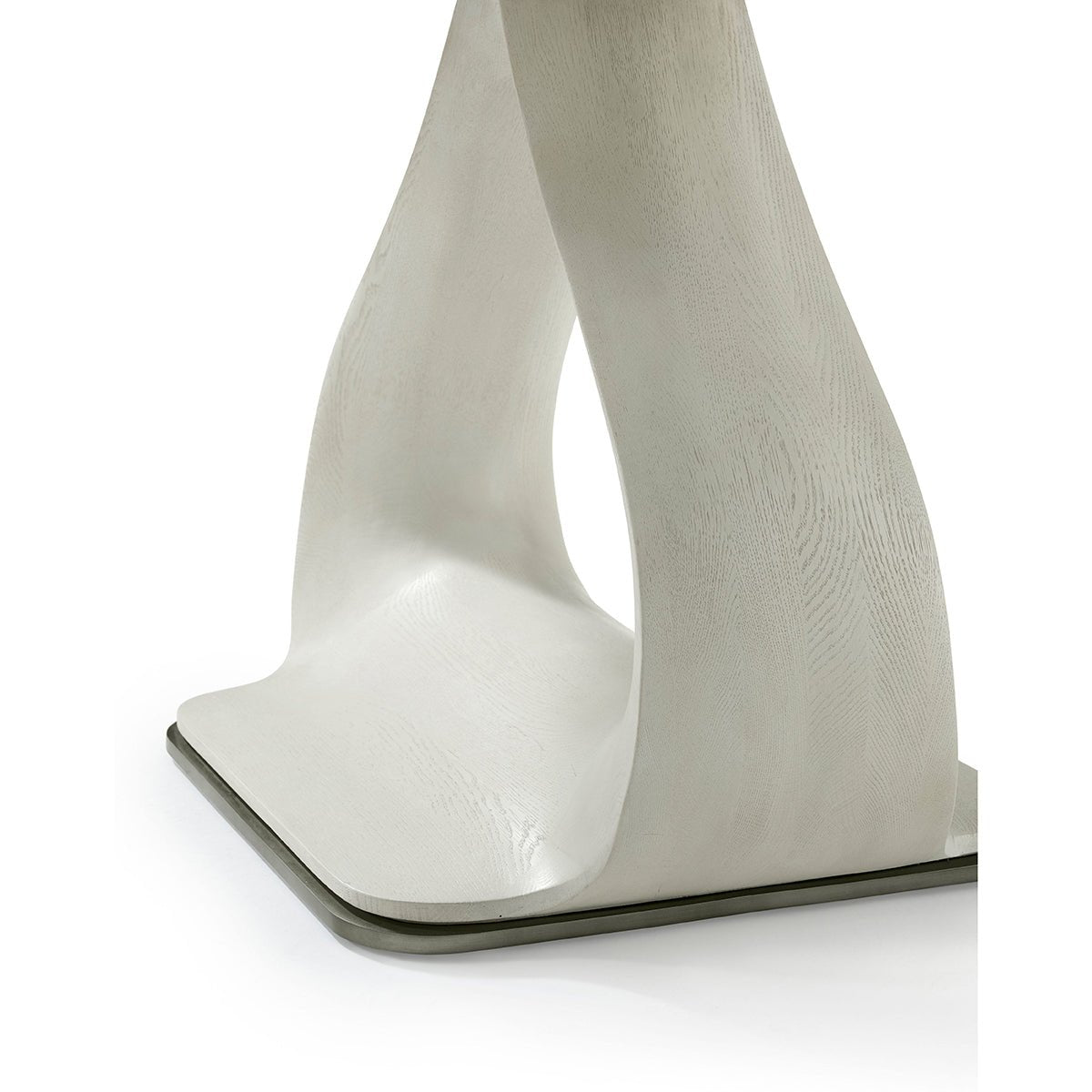 Organic Modern White Round Extending Dining Table - English Georgian America