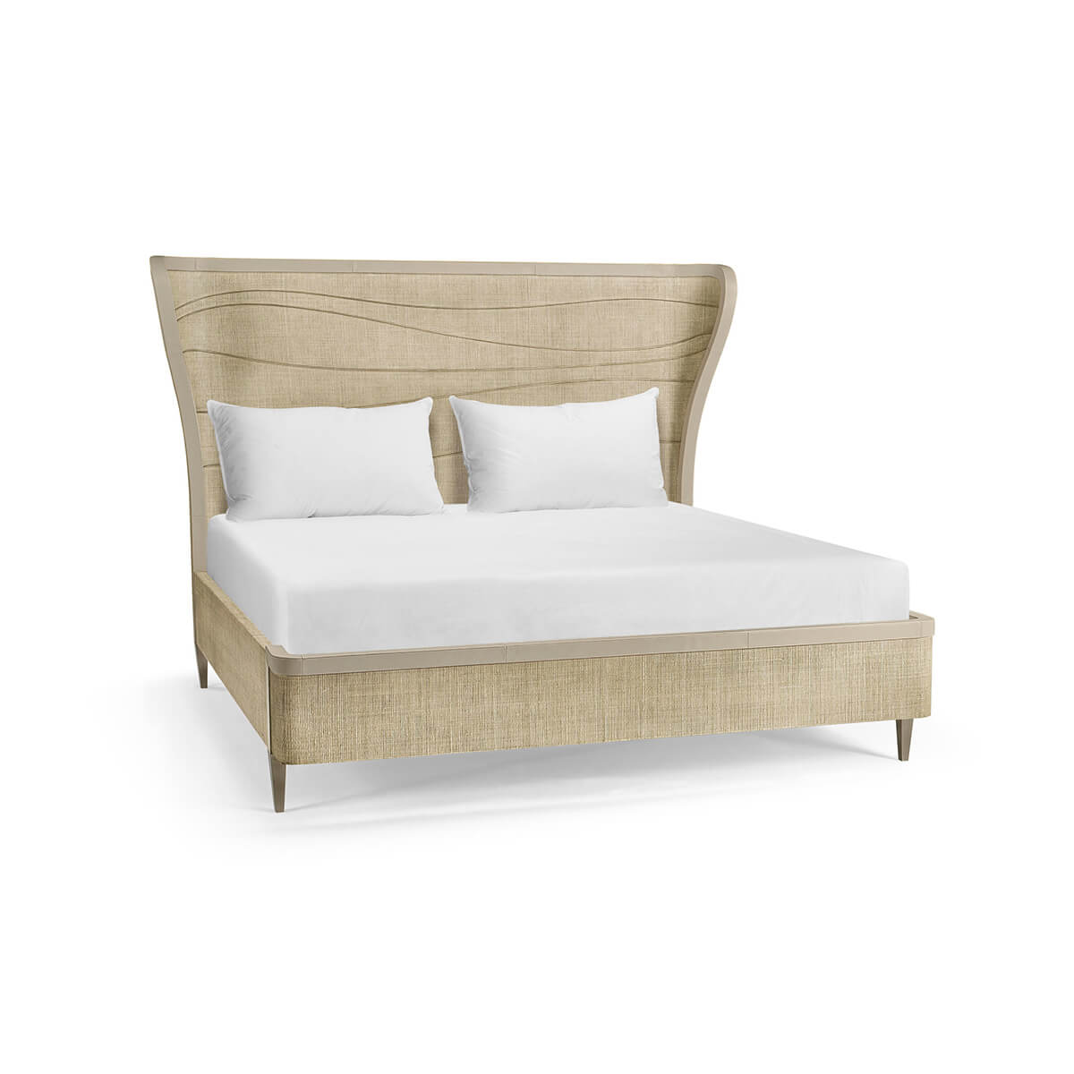Organic Modern Woven King Bed - English Georgian America