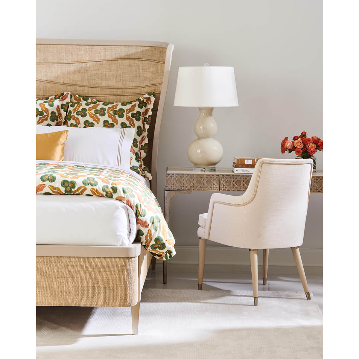 Organic Modern Woven King Bed - English Georgian America