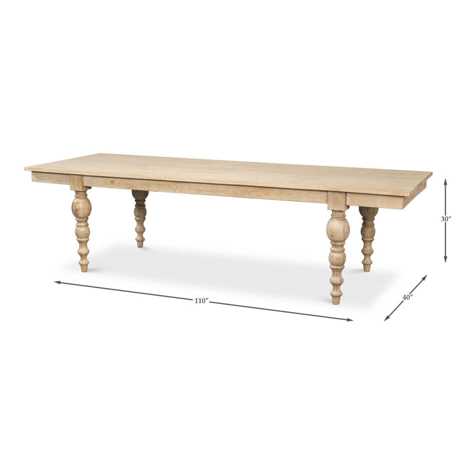 Organic Natural Dining Table - English Georgian America