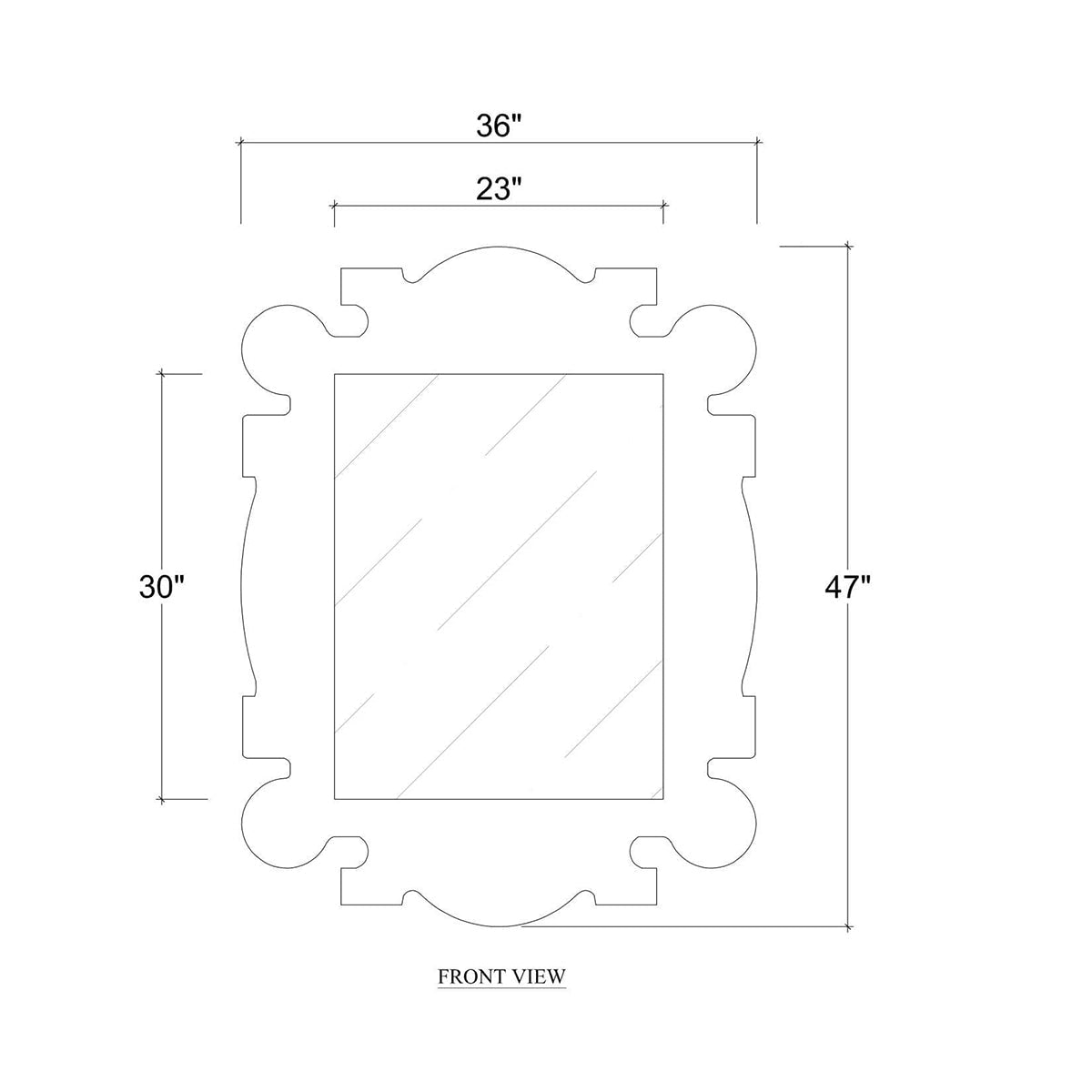 Organic Raffia Mirror - English Georgian America