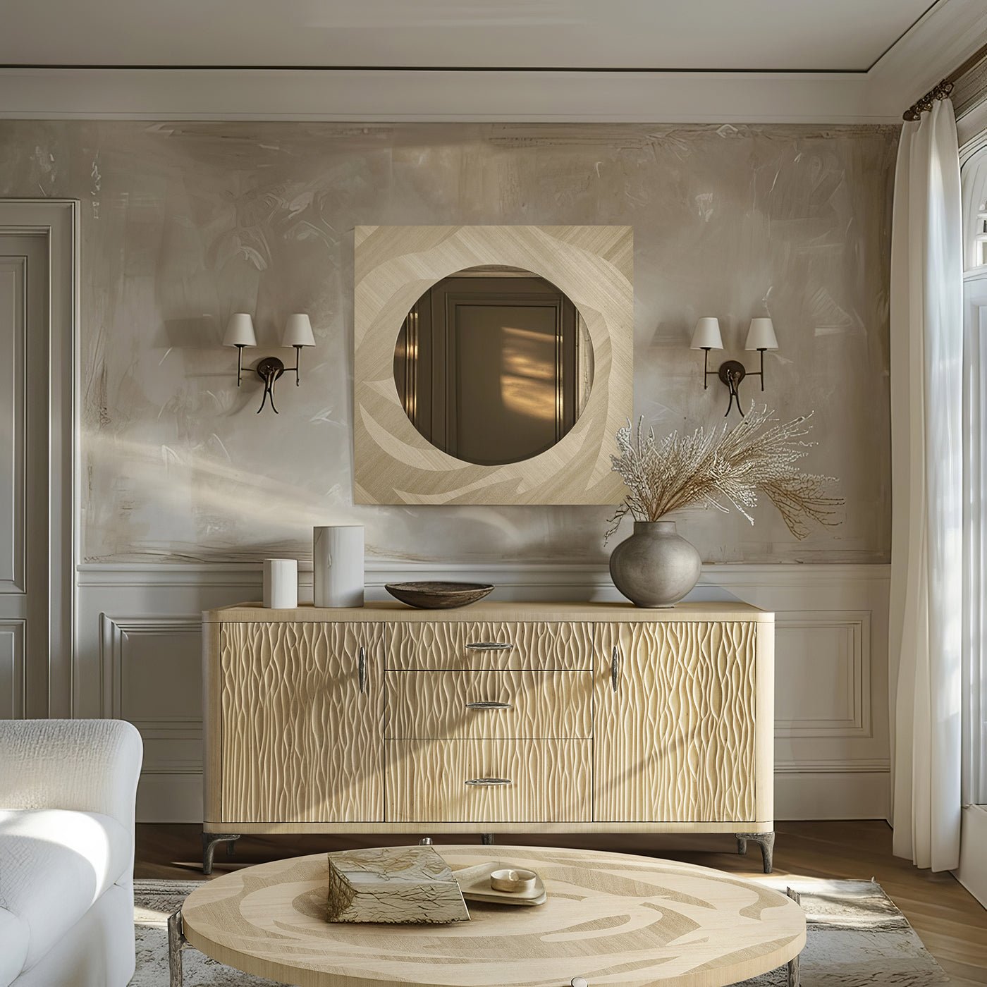 Organic Square Mirror - English Georgian America