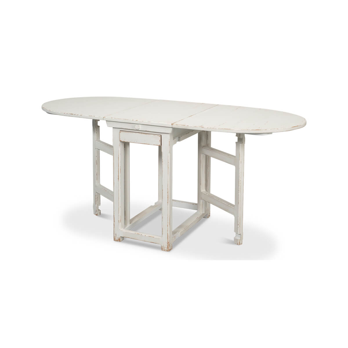 Painted Country Drop Leaf Table - English Georgian America