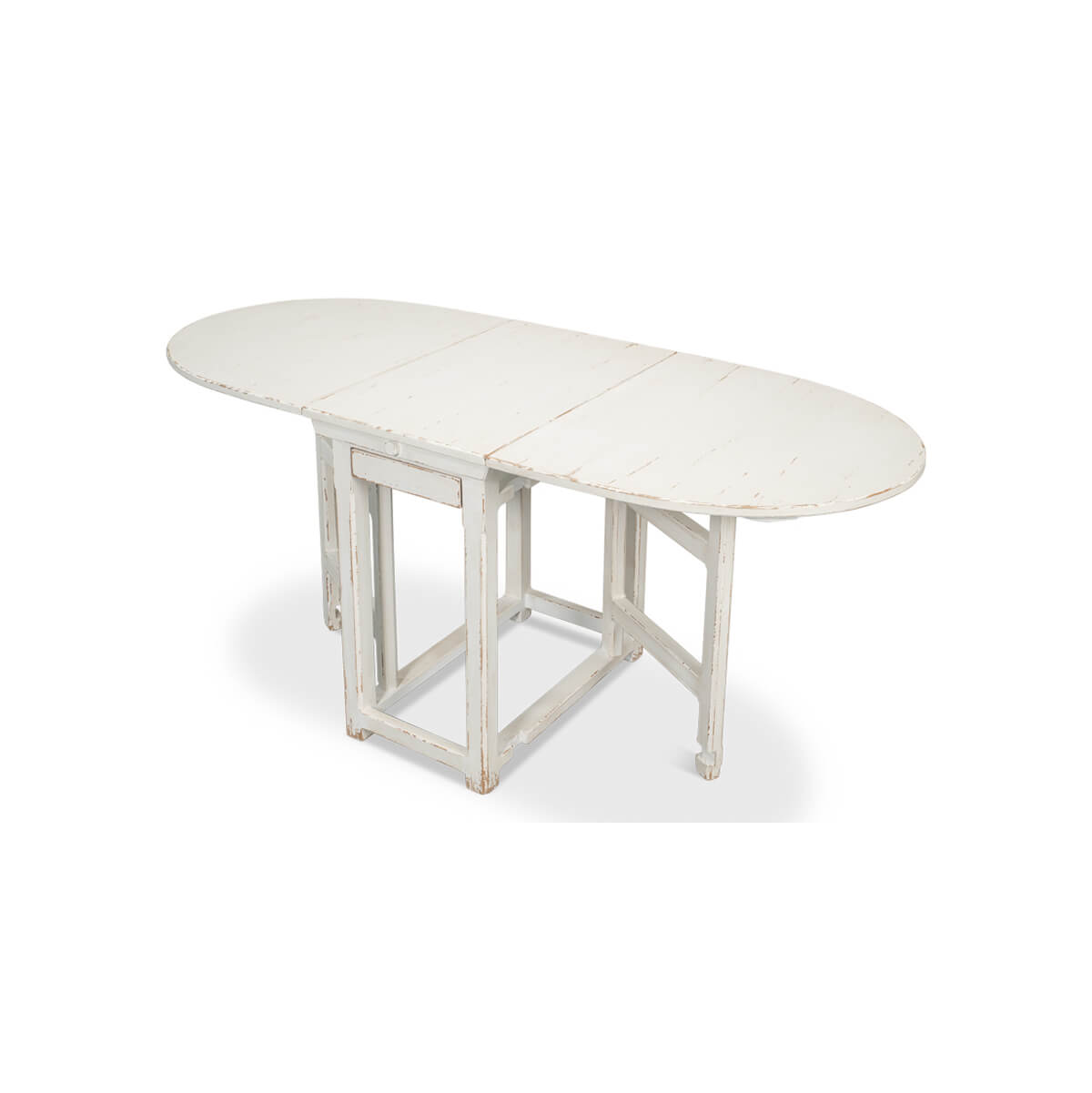 Painted Country Drop Leaf Table - English Georgian America